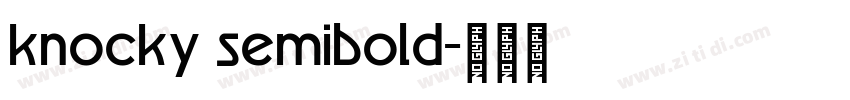 knocky semibold字体转换